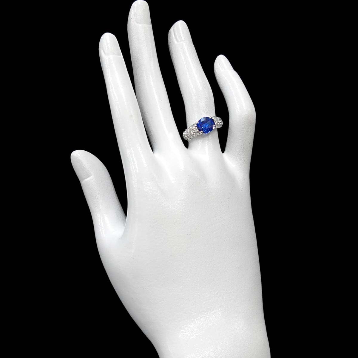 Unbranded Sapphire 1.99ct Diamond 0.95ct Ring Pt Platinum size6-6.25(US) 90316774