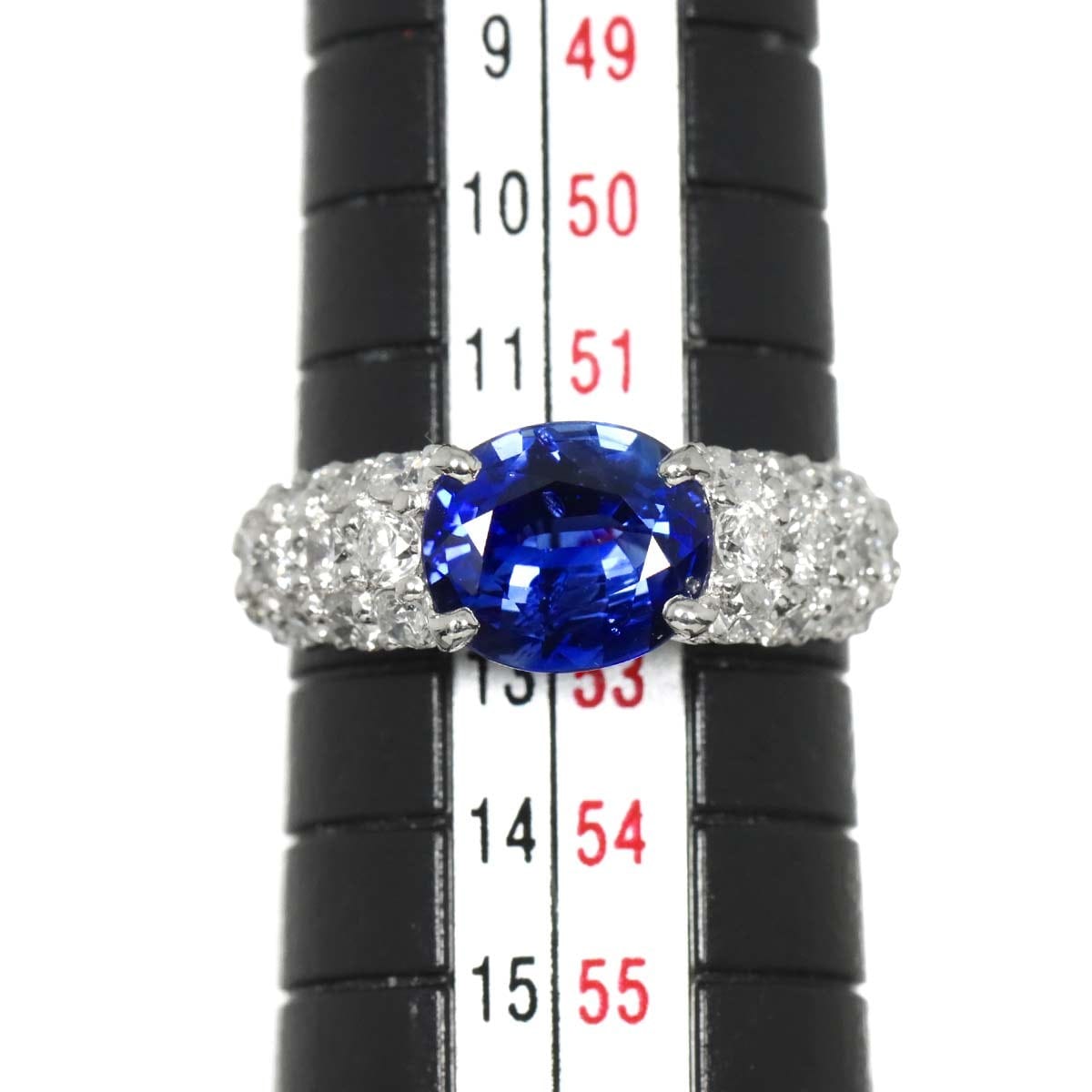 Unbranded Sapphire 1.99ct Diamond 0.95ct Ring Pt Platinum size6-6.25(US) 90316774