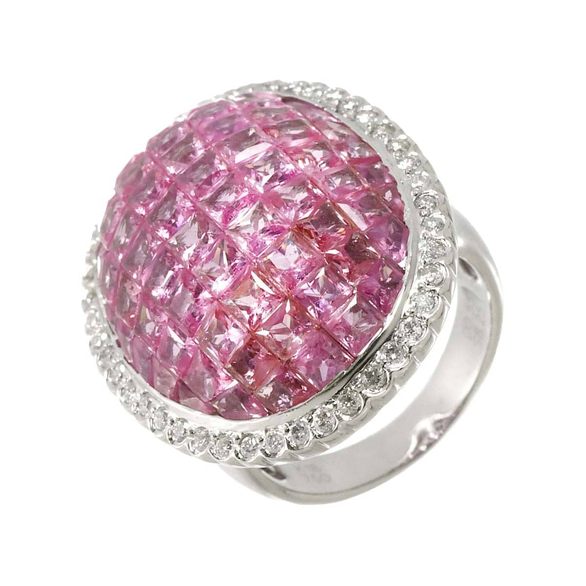 Unbranded Sapphire 8.25ct Diamond 0.55ct Ring 18K WG 750 size6.25-6.5(US) 90305557