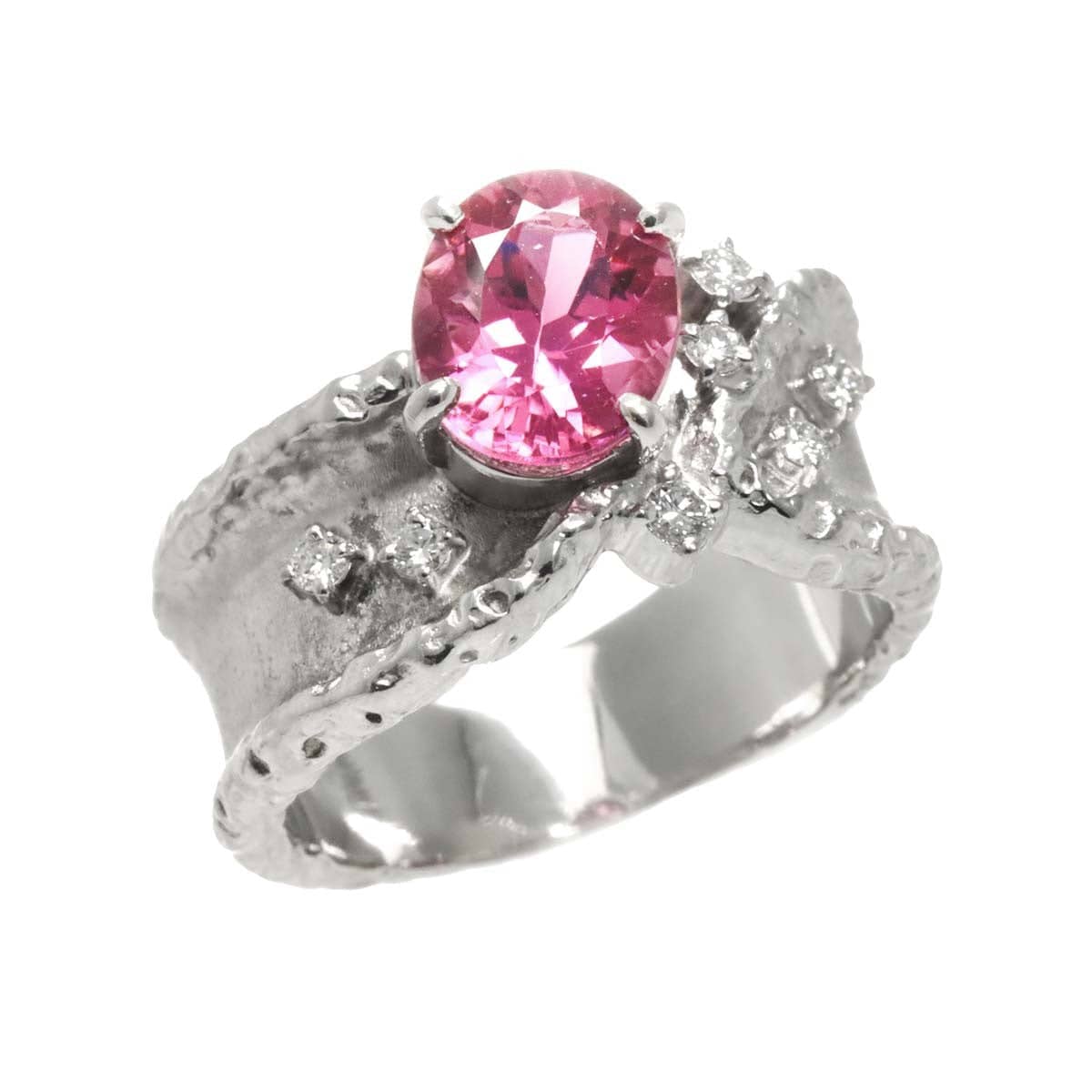 Unbranded Tourmaline 2.02ct Diamond 0.12ct Ring Pt Platinum size6-6.25(US) 90314999