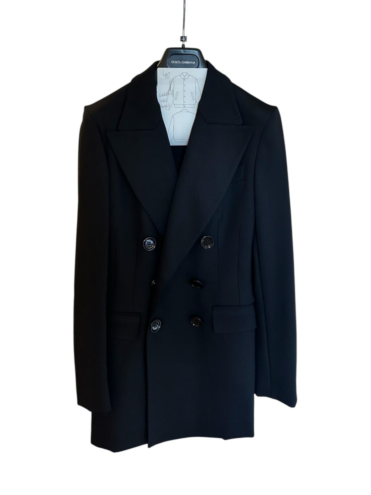Dolce & Gabbana Black Cotton Blazer Black Buttons DG5031B