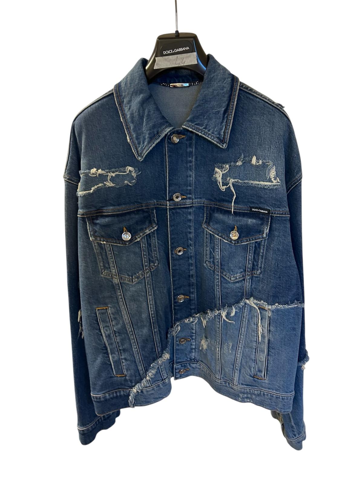 Dolce & Gabbana Jacket Blue Jeans Silver Buttons DG5017B