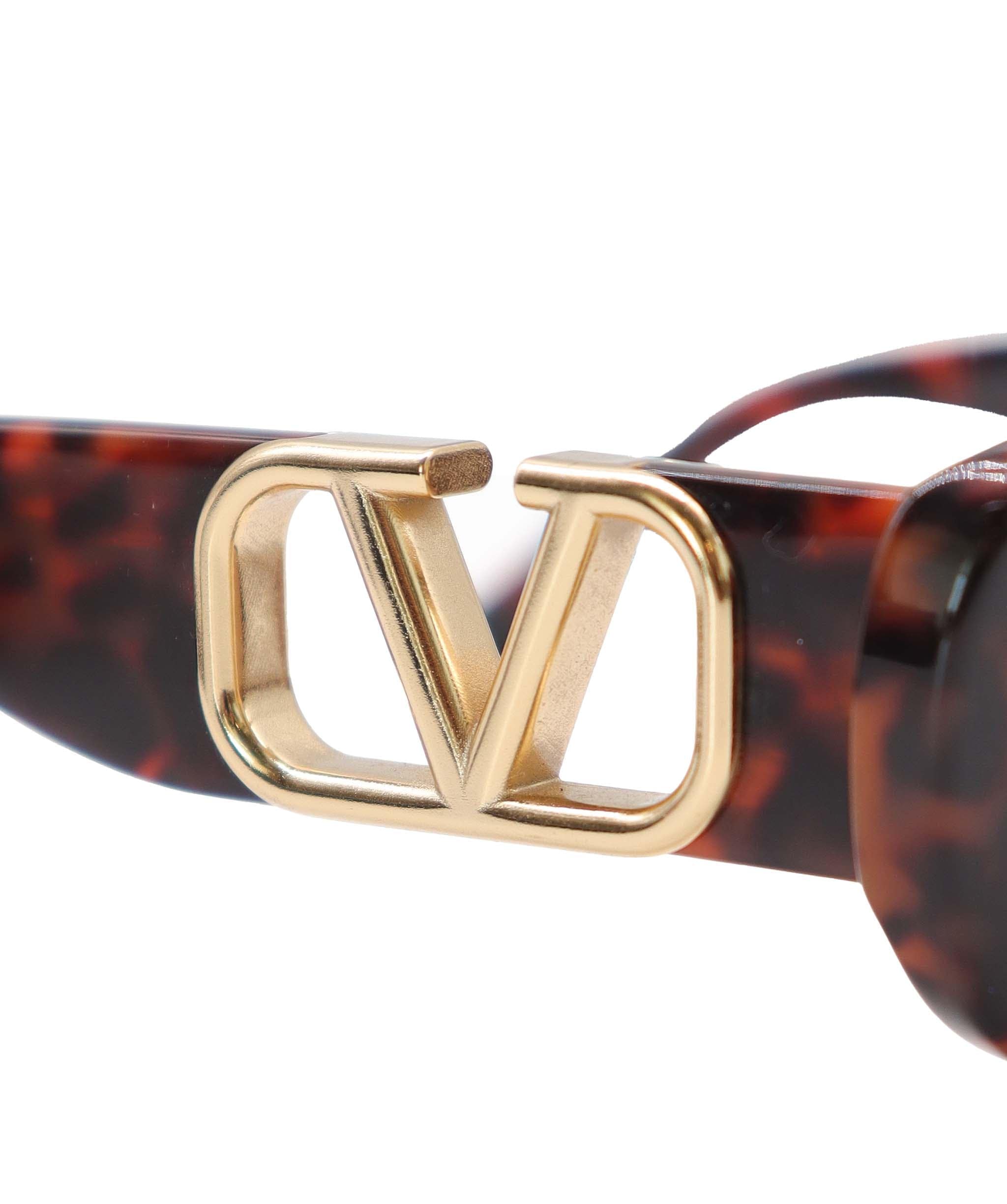 Valentino Valentino Brown Tortoiseshell Sunglasses With Case AGC2880