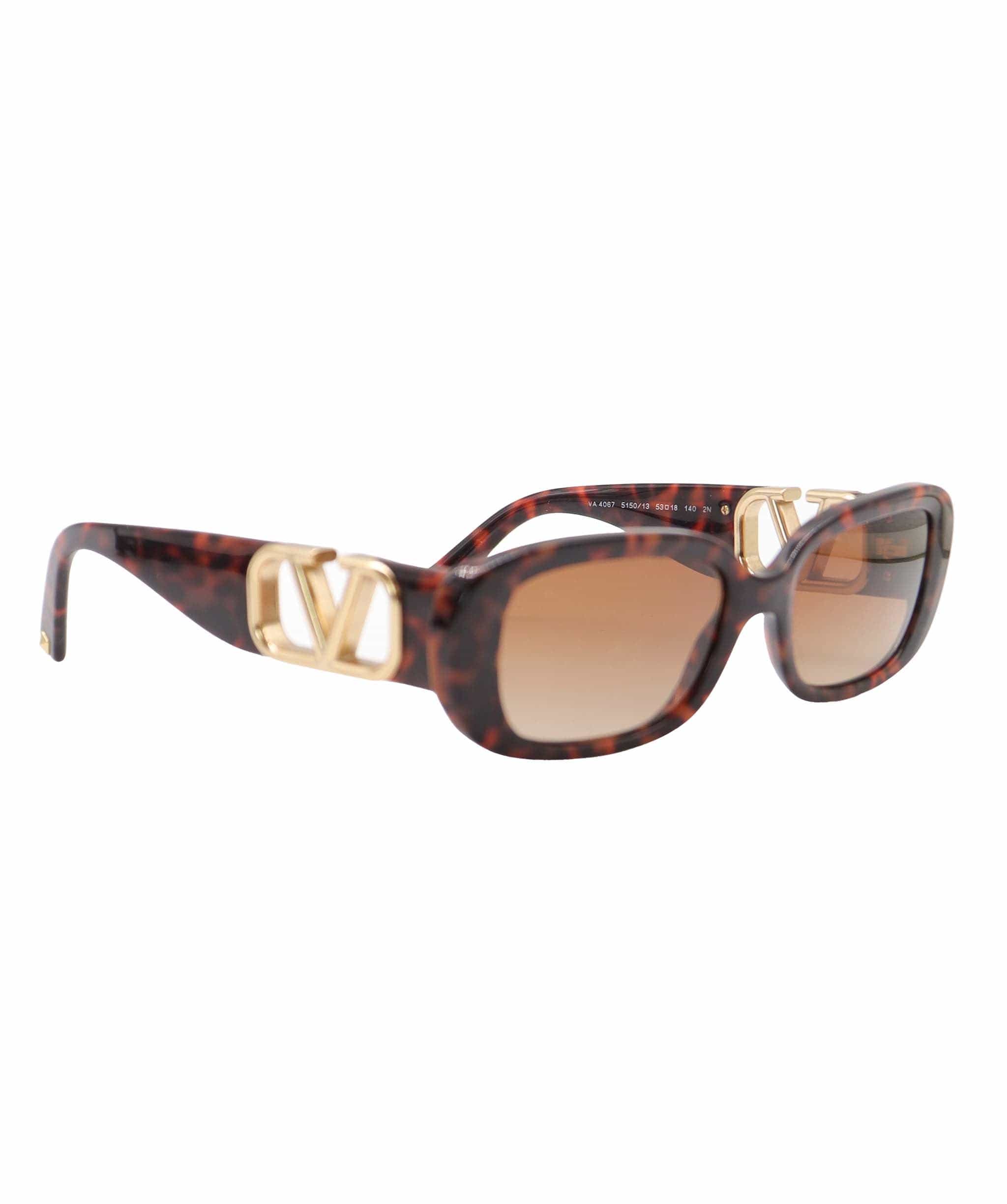 Valentino Valentino Brown Tortoiseshell Sunglasses With Case AGC2880