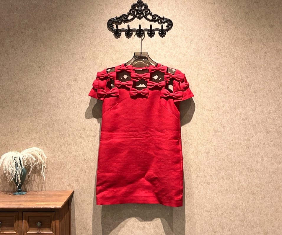 Valentino Valentino red bow dress / size 38 / 99% new SYCF42967