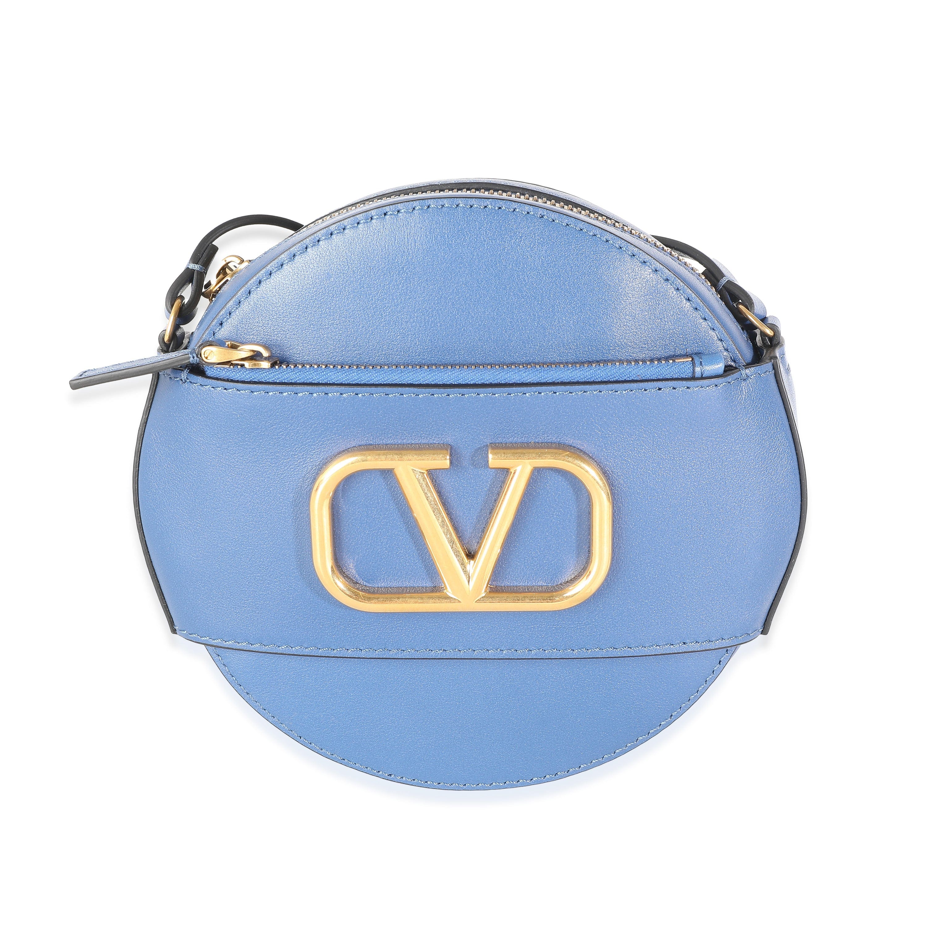 Valentino Valentino Garavani Calfskin VLogo Round Crossbody Bag