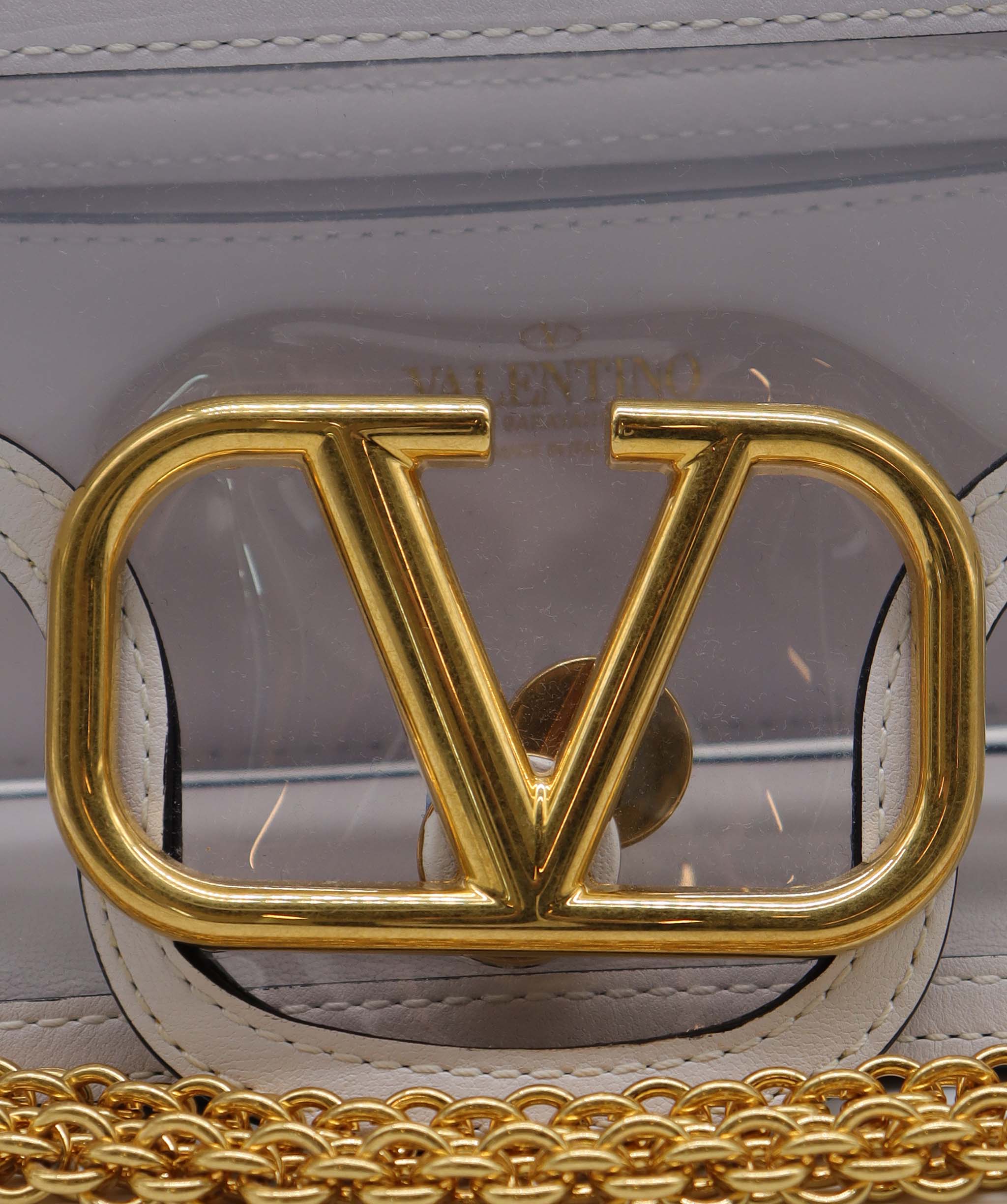 Valentino Valentino PVC V Bag Gold Hardware  AGC3021