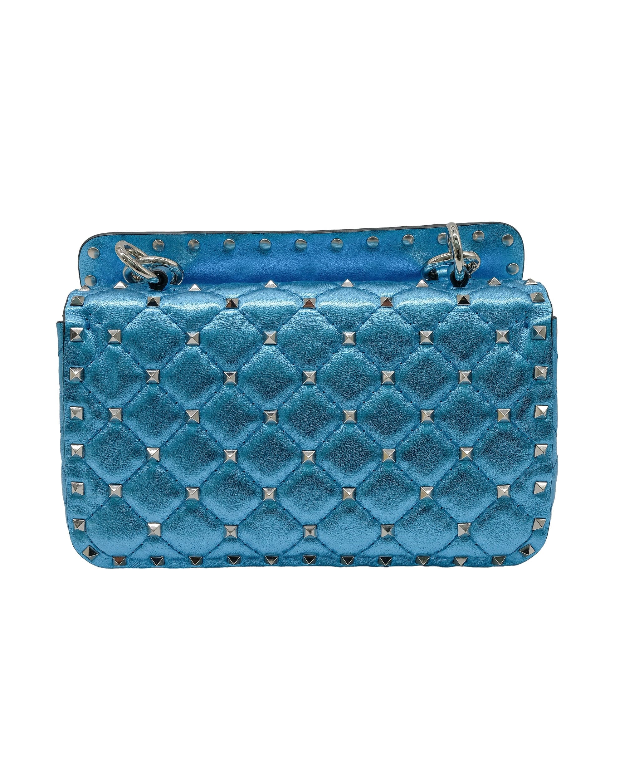 Valentino Valentino Rockstud Metallic Blue Bag RJC3757