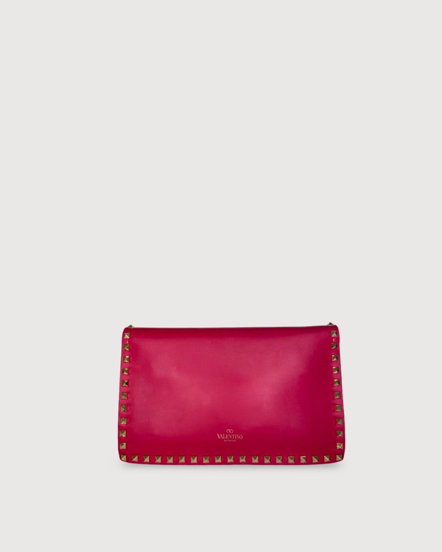 Valentino Valentino Rockstud Clutch Pink