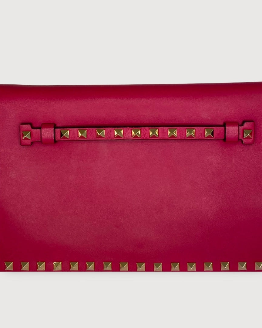 Valentino Valentino Rockstud Clutch Pink