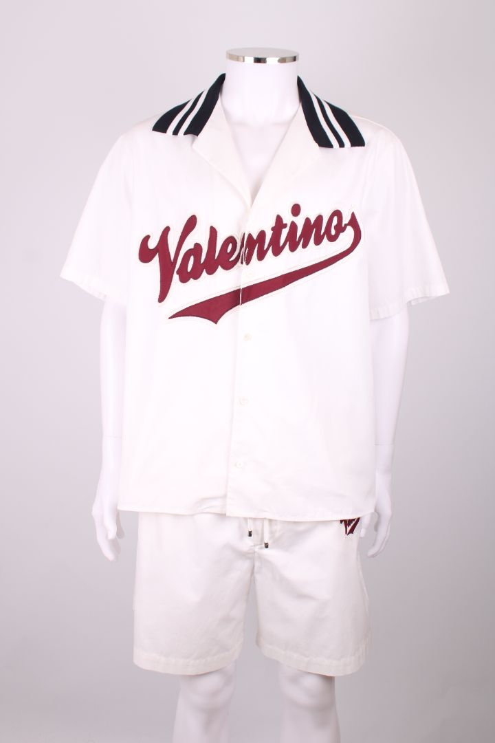 Valentino Valentino Varsity valentino set white/ Burgundy 48
