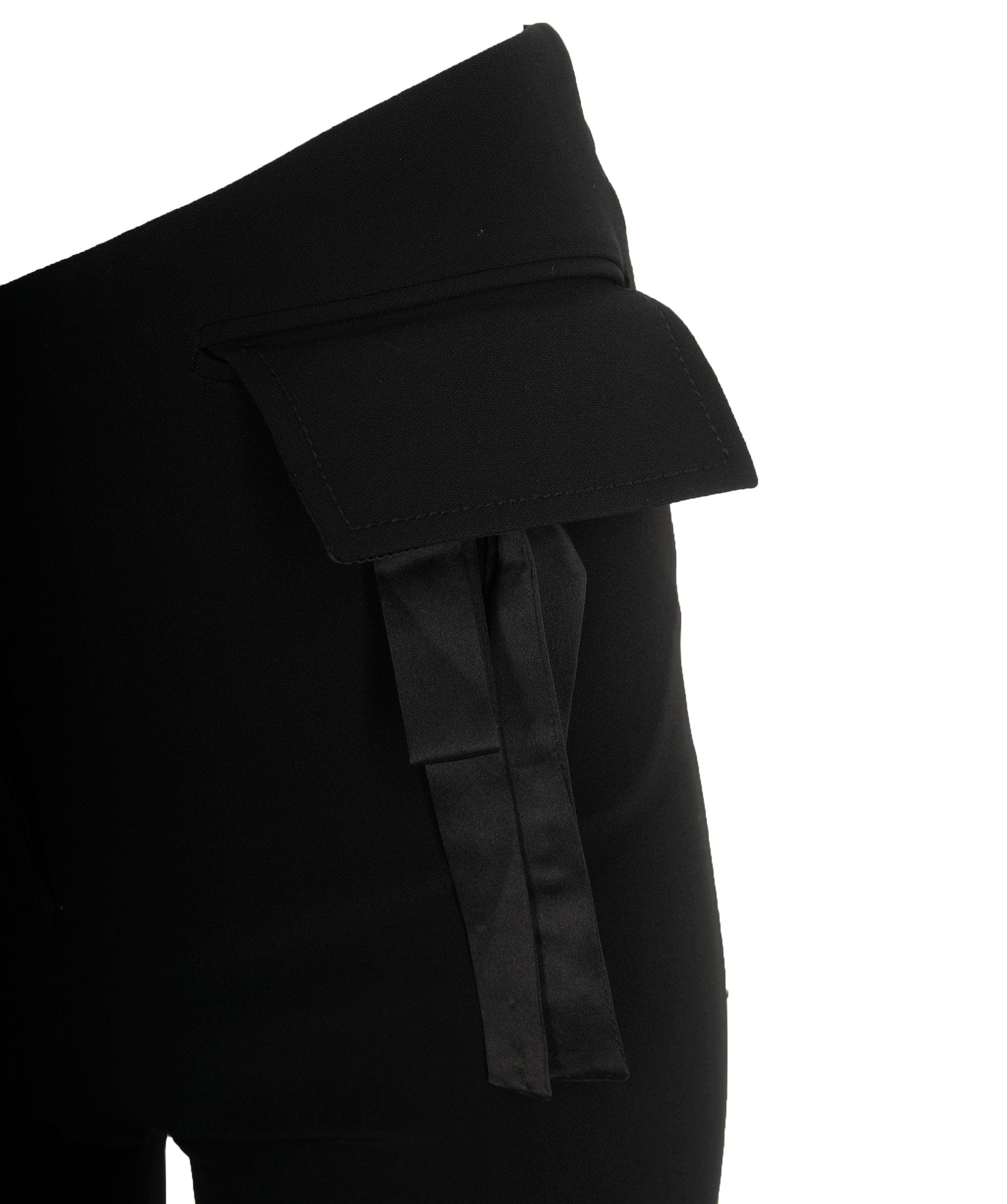 Valentino Valentino High-Waisted Bow Pocket Trousers with Luxe Detailing ALC2435