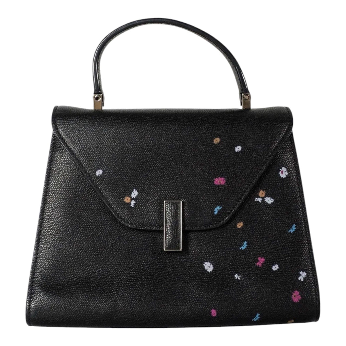 Valextra Valextra Small Black Iside Floral Print Bag