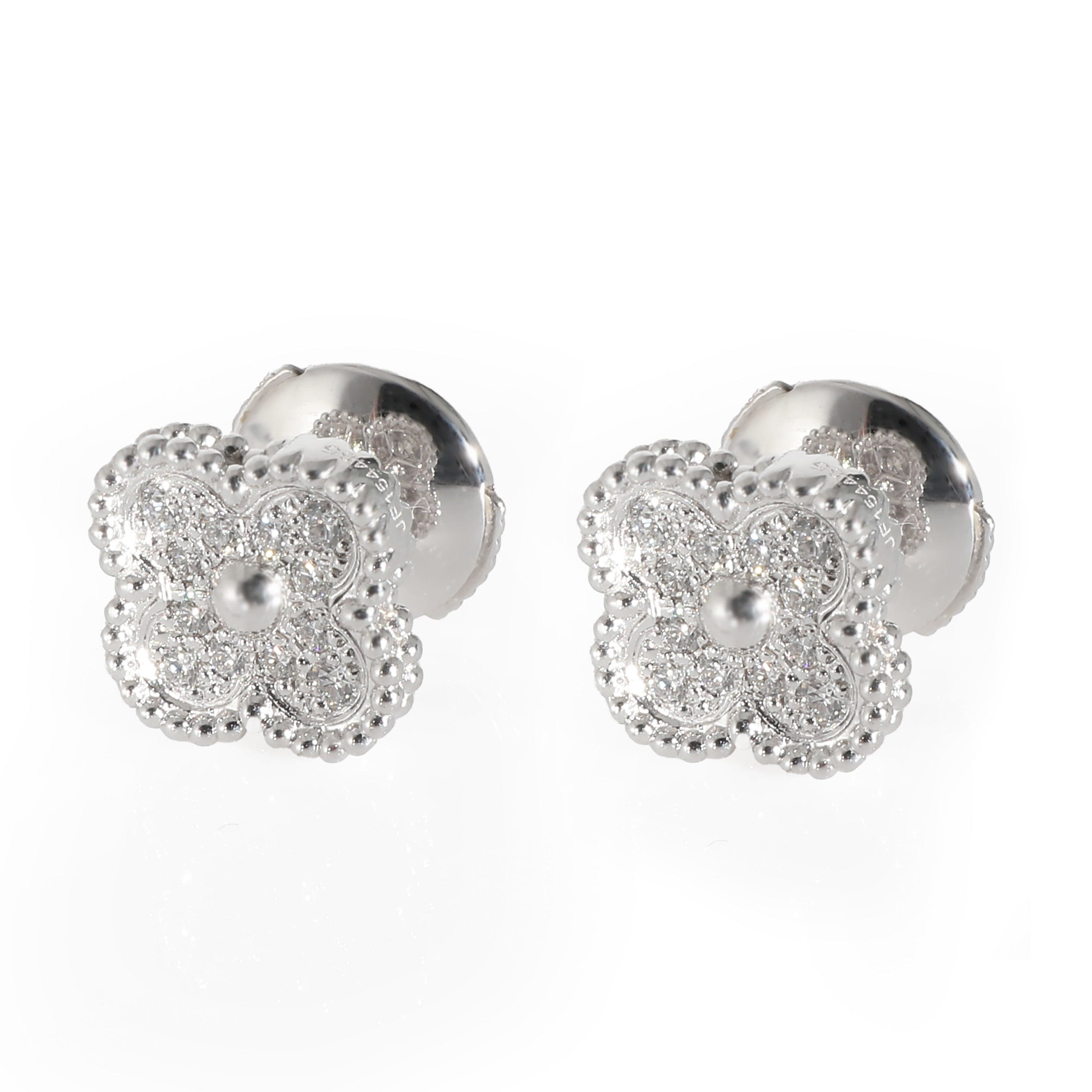 Van Cleef & Arpels Van Cleef & Arpels Alhambra Earrings in 18k White Gold 0.16 CTW