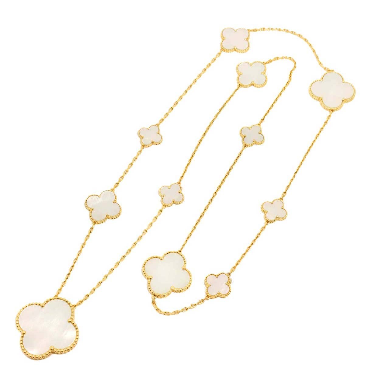 Van Cleef Arpels Van Cleef Arpels Magic Alhambra 11P Mother of Pearl MOP Necklace 18K YG 90292460