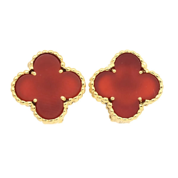 Van Cleef & Arpels Van Cleef & Arpels Vintage Alhambra Carnelian Earrings YG