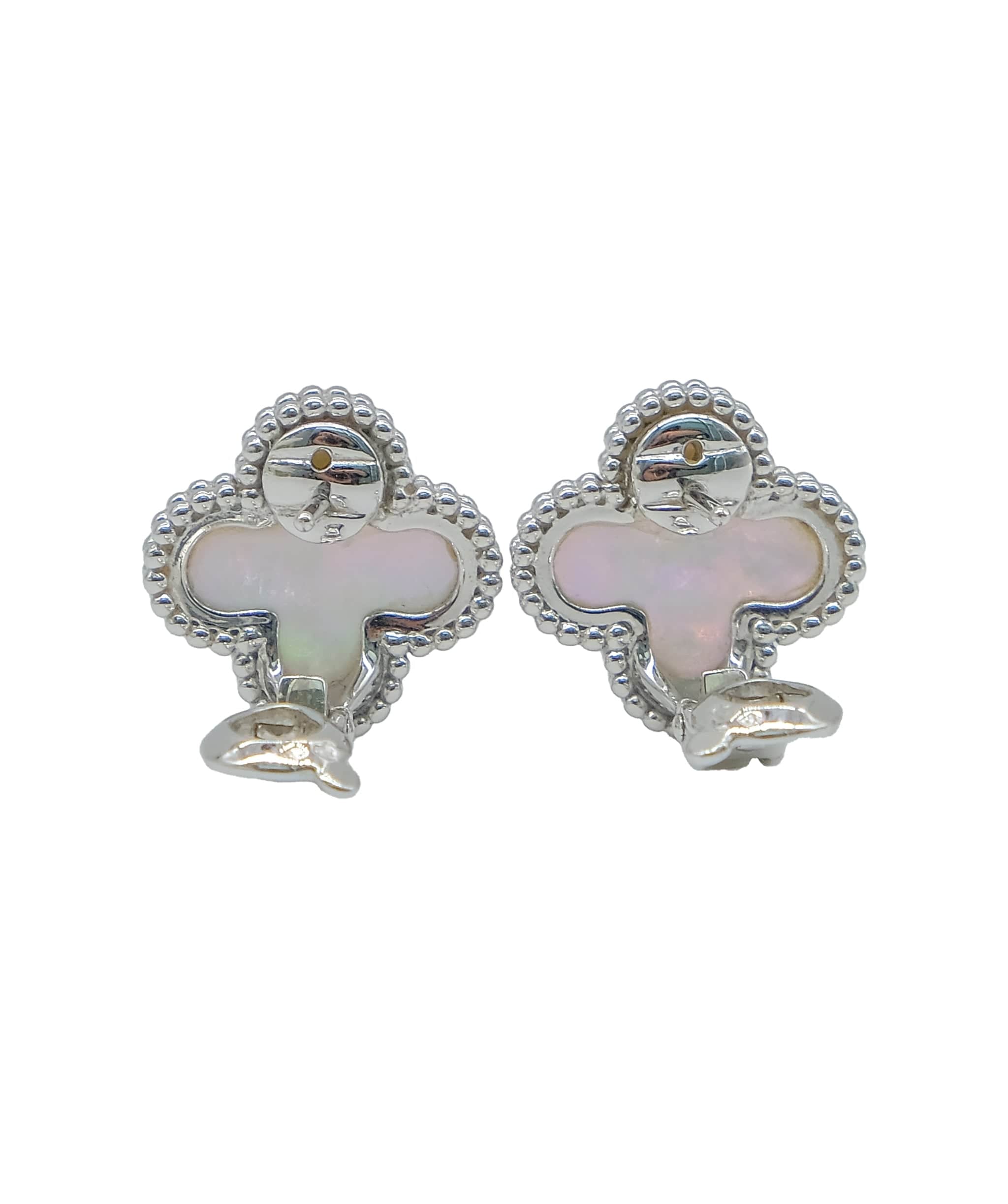 Van Cleef & Arpels Van Cleef Vintage MOP WG Earrings RJL1983