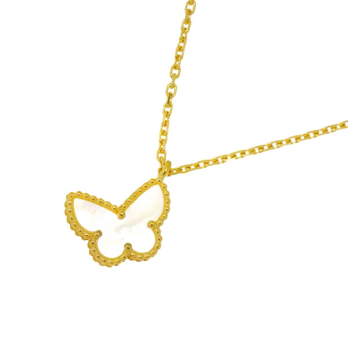 Van Cleef Arpels Van Cleef Arpels Sweet Papillon Mother of Pearl MOP Necklace 18K YG 750 90308784