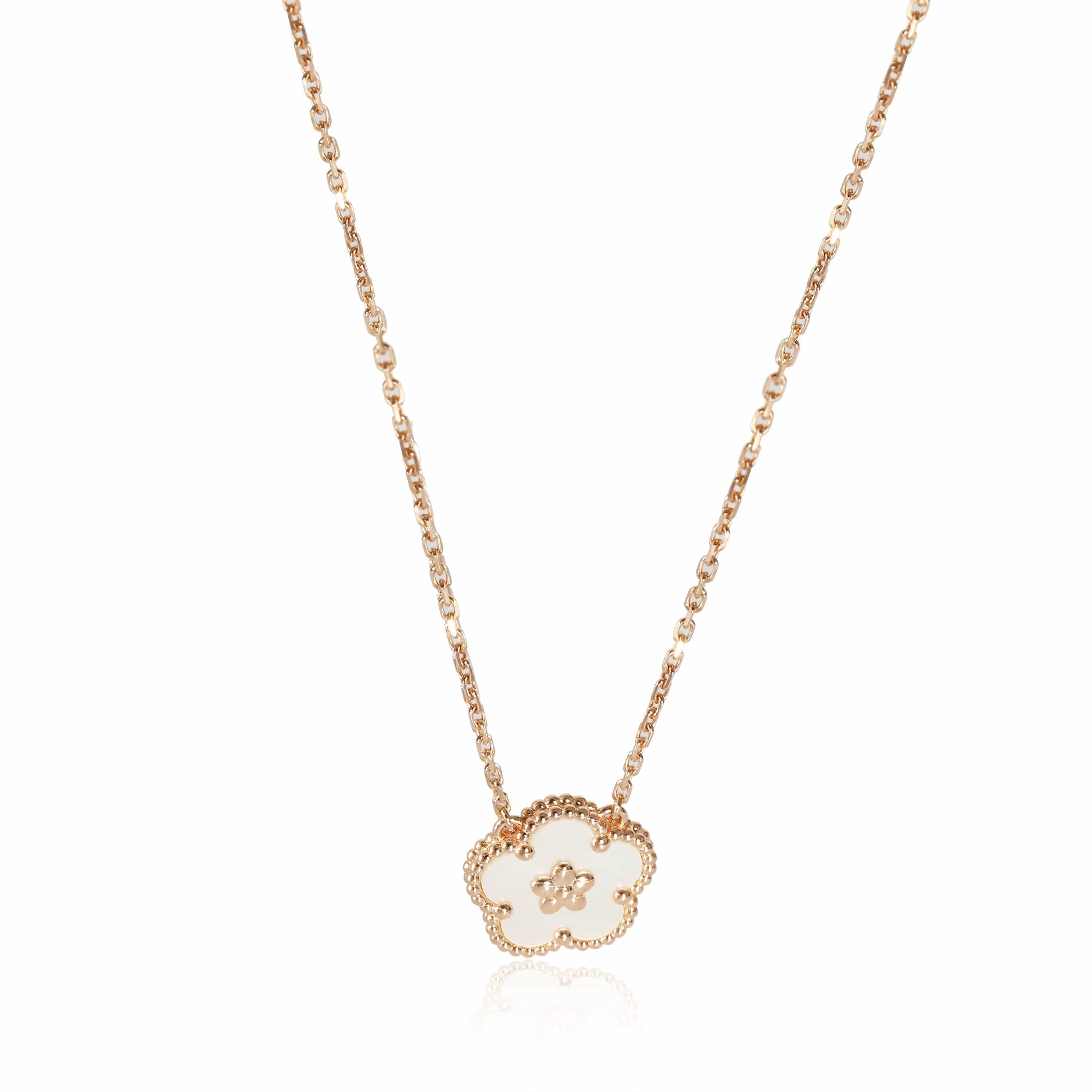 Van Cleef & Arpels Van Cleef & Arpels Lucky Spring Mother Of Pearl Pendant in 18k Rose Gold