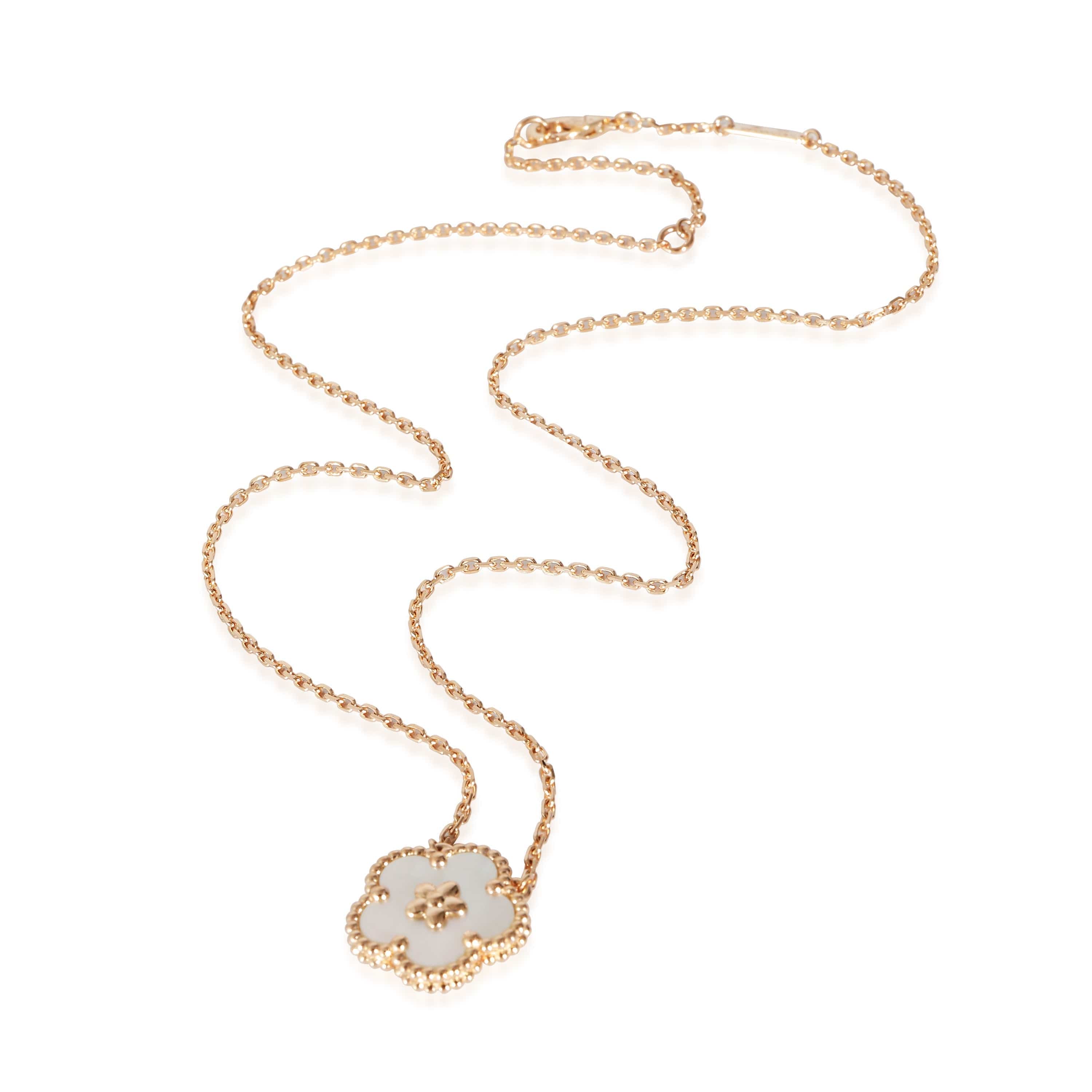 Van Cleef & Arpels Van Cleef & Arpels Lucky Spring Mother Of Pearl Pendant in 18k Rose Gold