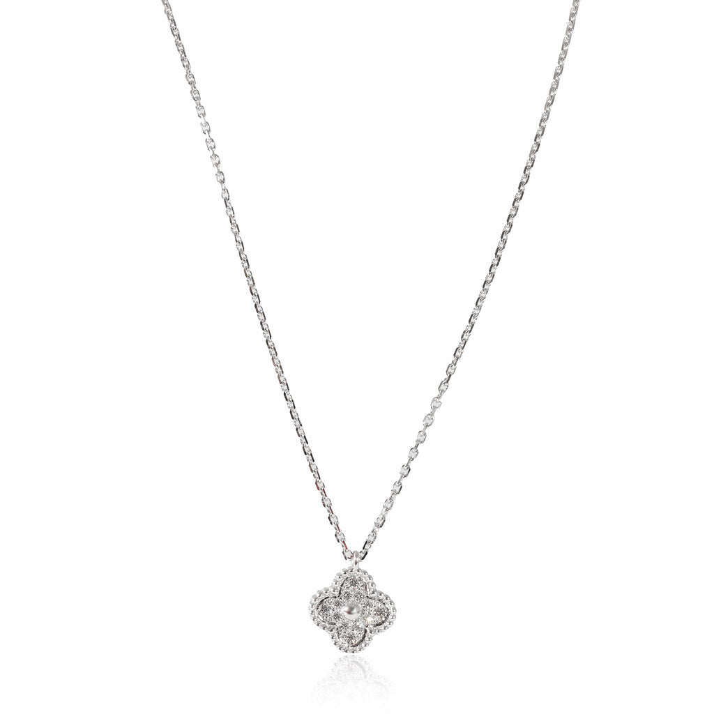 Louis Vuitton Vintage - Quatrefoil Diamond Necklace - White Gold