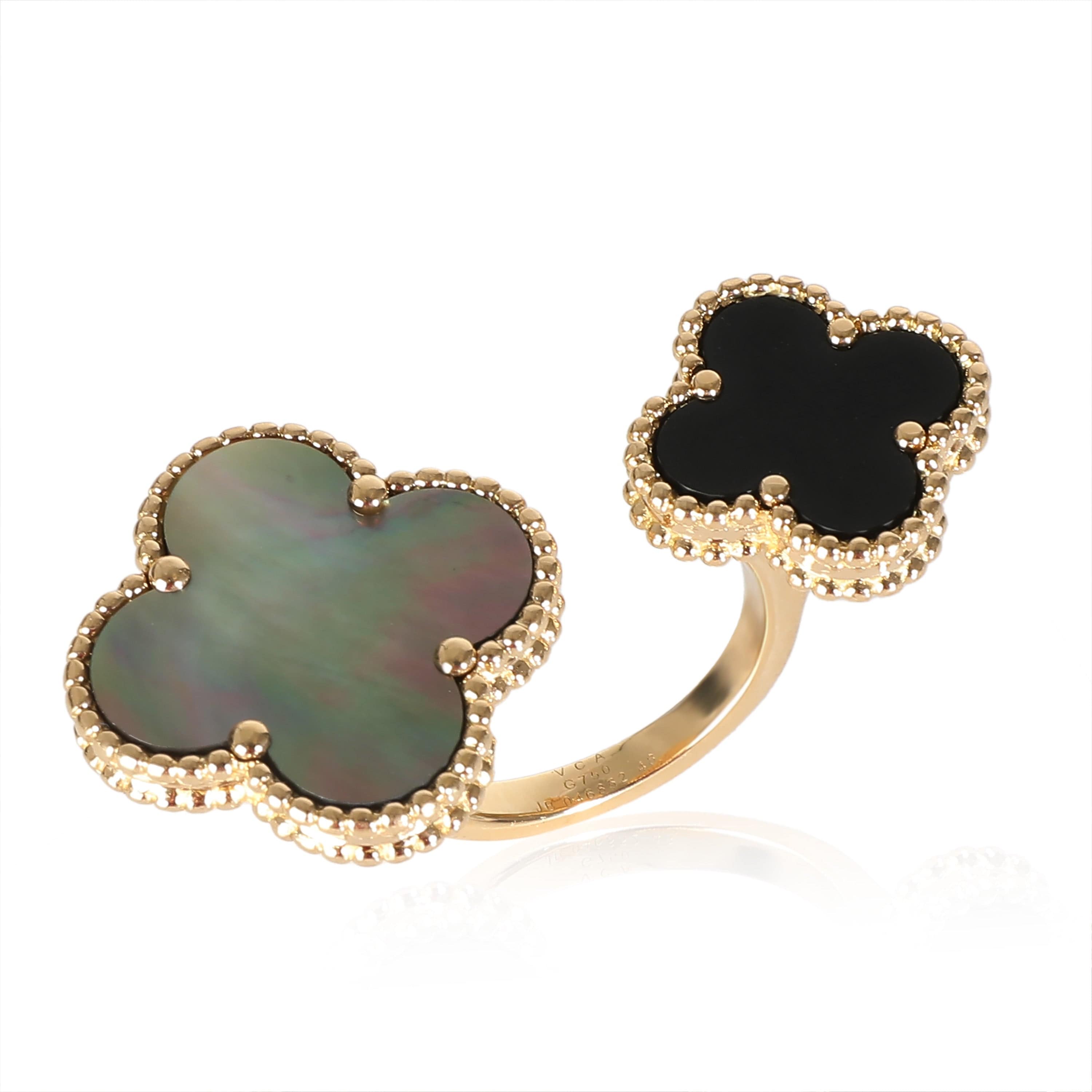 Van Cleef & Arpels VCA Magic Alhambra Between The Finger Ring in Yellow Gold