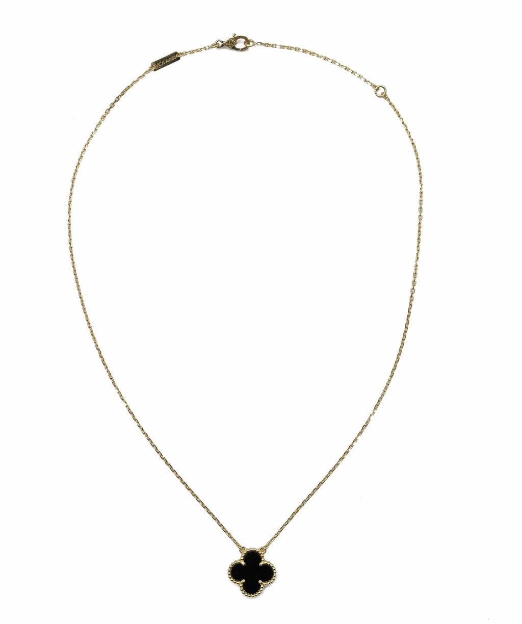 Vca onyx store necklace