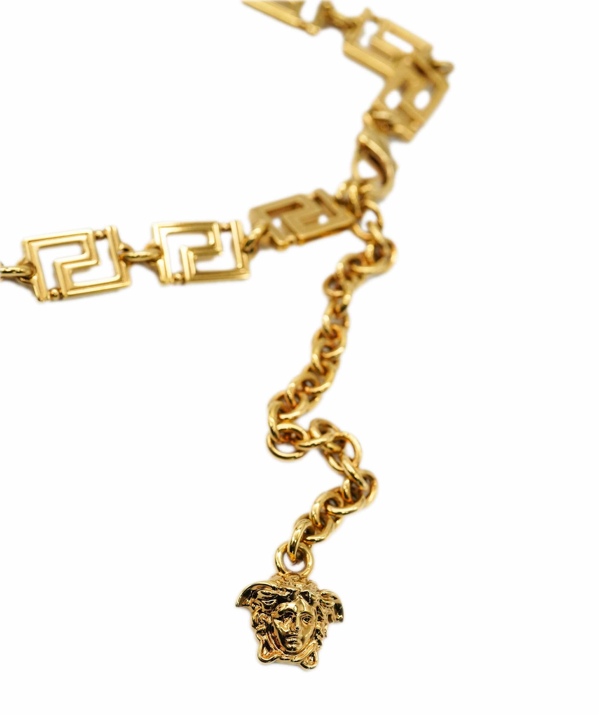 Versace Versace Gold Tone Greca Goddess Chain Belt ABC1006