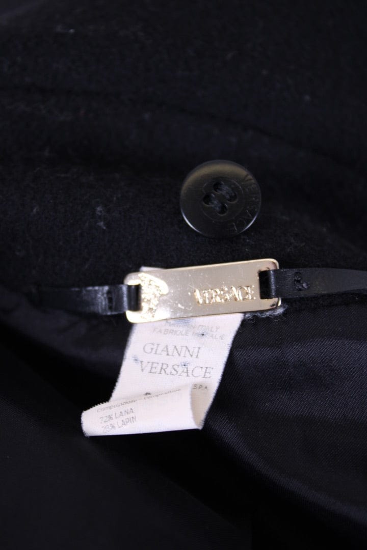 Versace Versace Wool Coat Black
