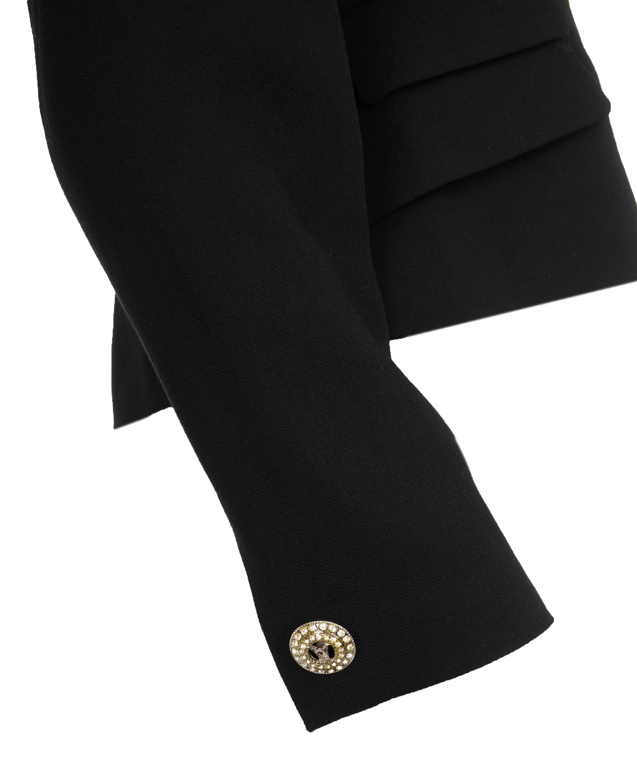 Versace Versace Classic V2 90s Pure Wool Bespoke Rhinestone Button Fitted Blazer - S/M ALL0952