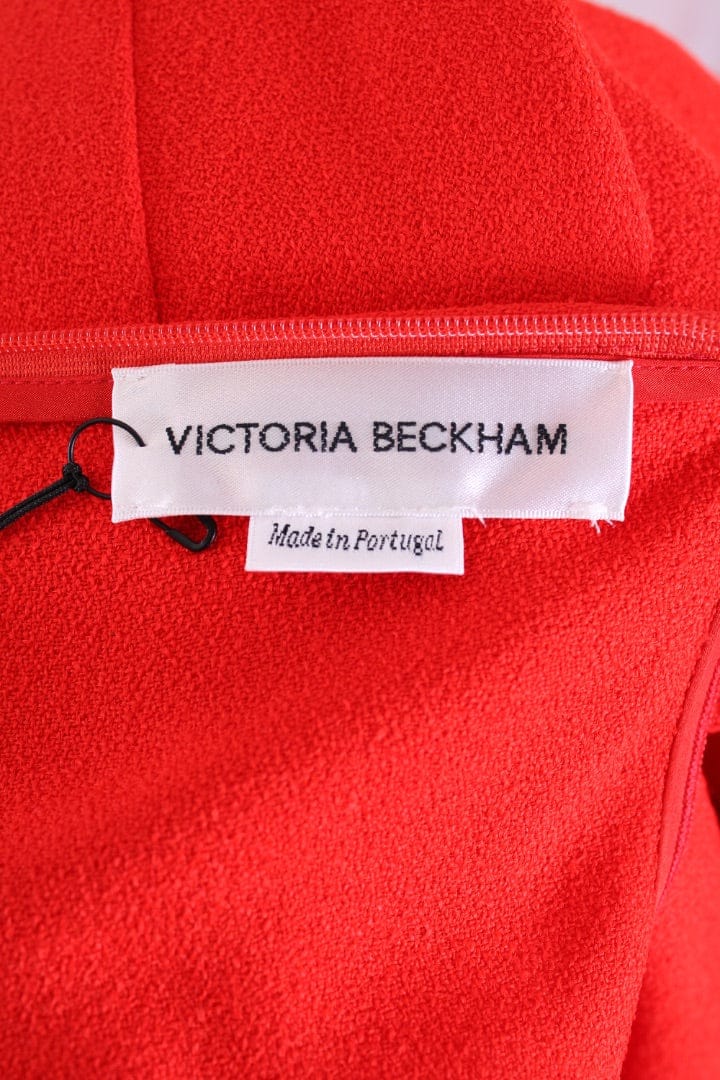 Victoria Beckham Victoria Beckham Keyhole V Neck Dress Red 12