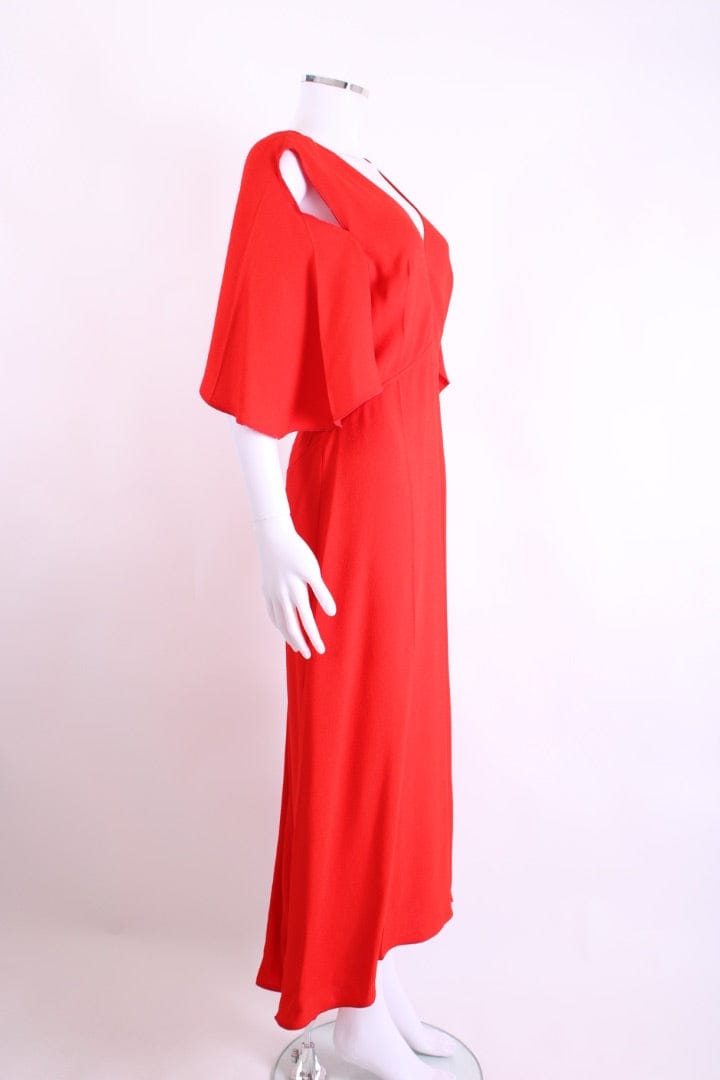 Victoria Beckham Victoria Beckham Keyhole V Neck Dress Red 12