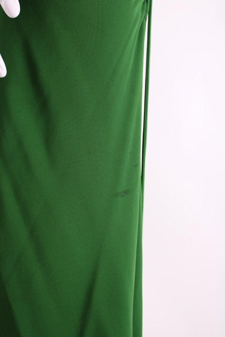Victoria Beckham Victoria Beckham L/S Ruched Slashed Neck Dress Green S