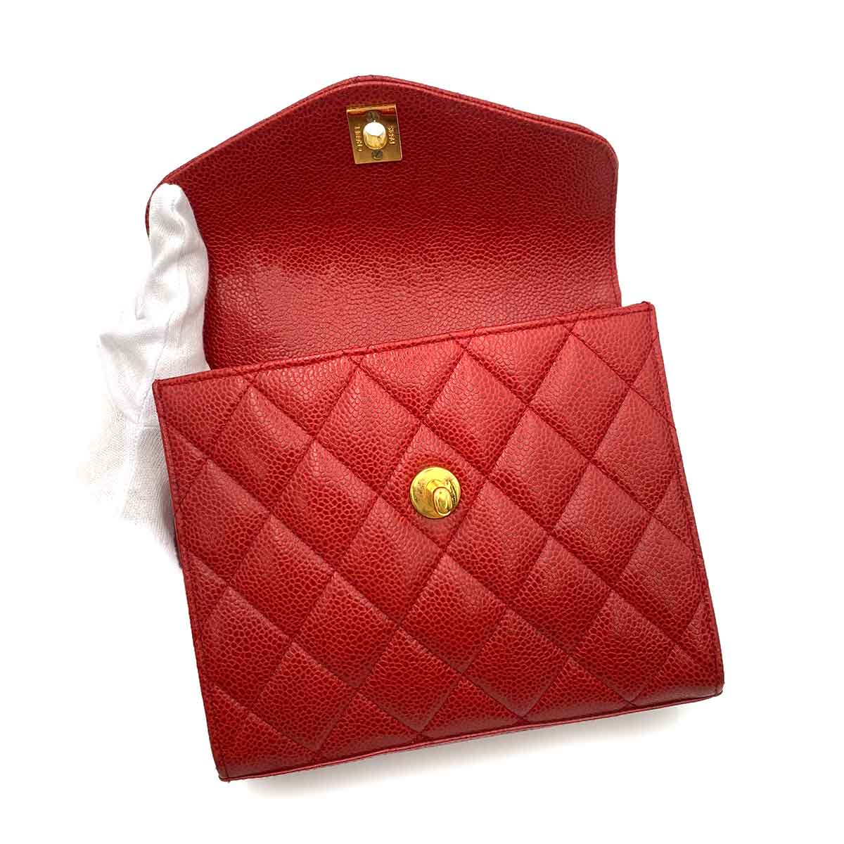 VINTAGE LOVER PURPOSE CHANEL VINTAGE SHOULDER BAG RED CAVIAR SKIN 90231929