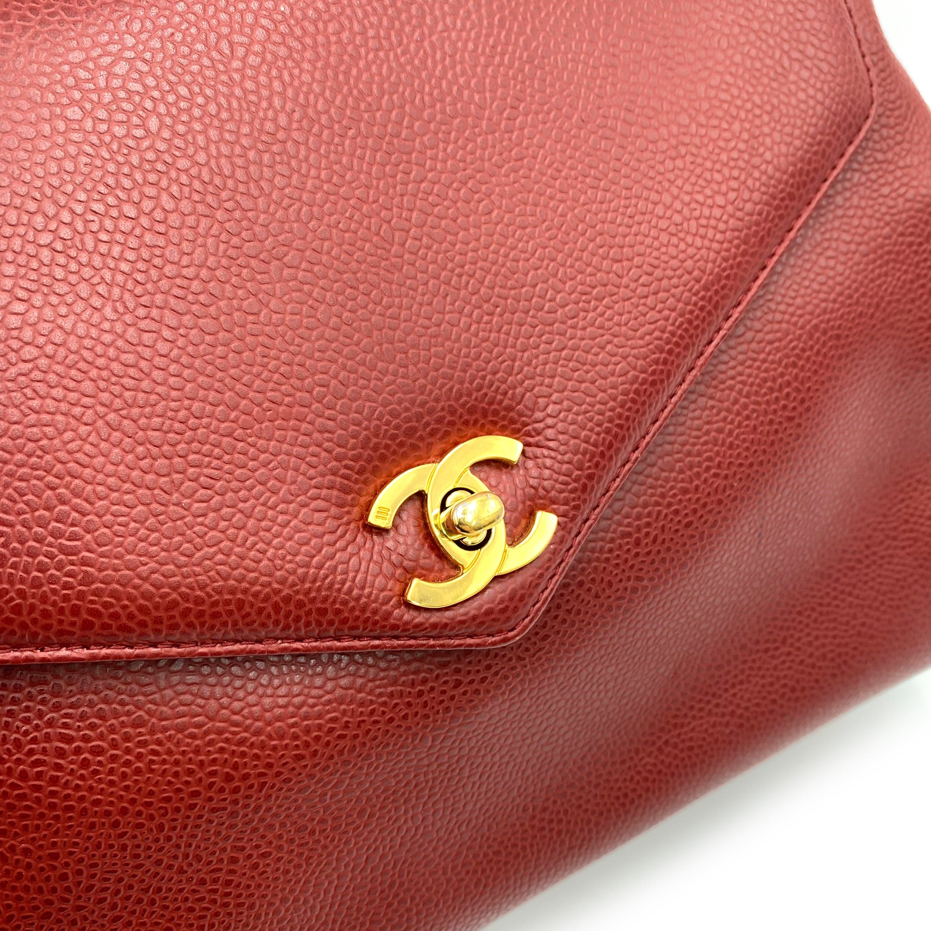 VINTAGE LOVER PURPOSE CHANEL VINTAGE SHOULDER BAG RED CAVIAR SKIN 90231939