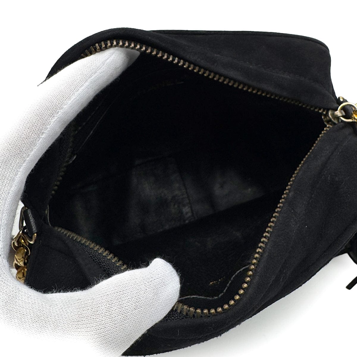 VINTAGE LOVER PURPOSE VINTAGE CHANEL MATELASSE FRINGE BIJOU CHAIN SHOULDER BAG BLACK SUEDE GOLD HARDWARE 90329207