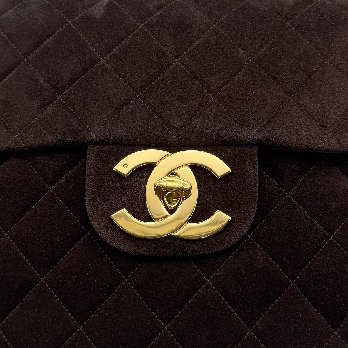 VINTAGE CHANEL MATELASSE CHAIN BACKPACK BROWN SUEDE GOLD HARDWARE 90312674