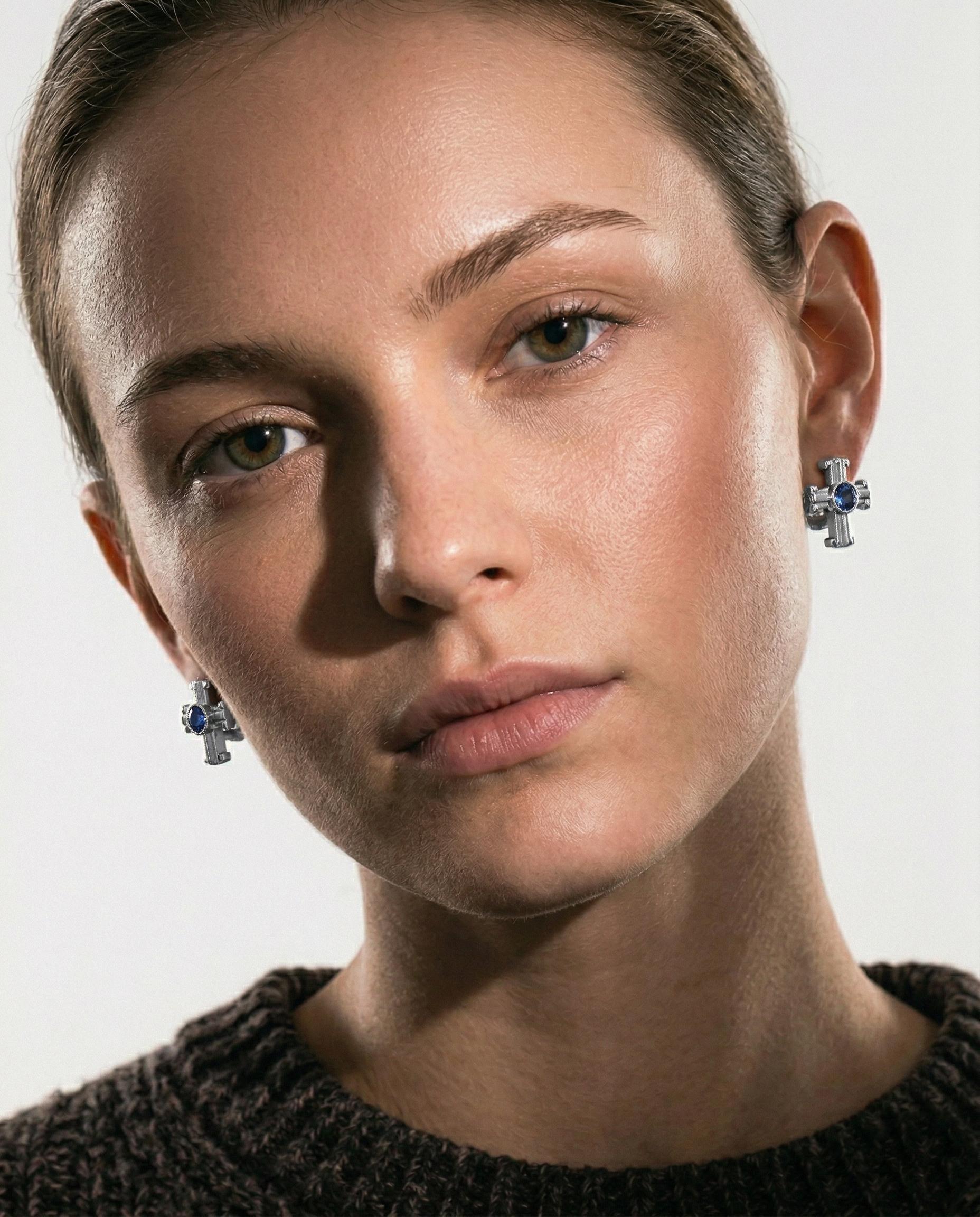 Rivet Ear Cross Studs