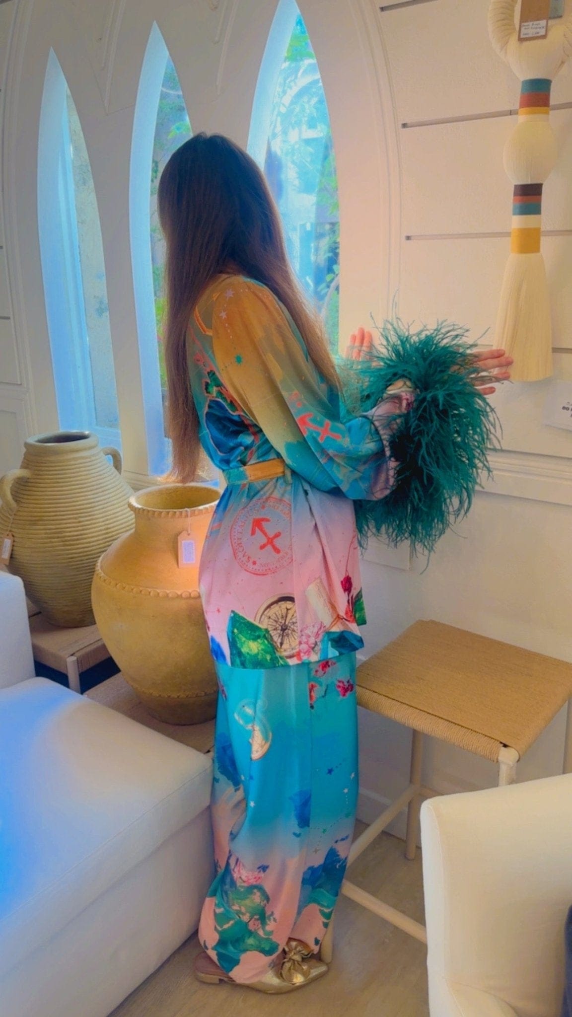 White Hello Jacket Jokko Plumage Sagittarius /  سترة Jokko