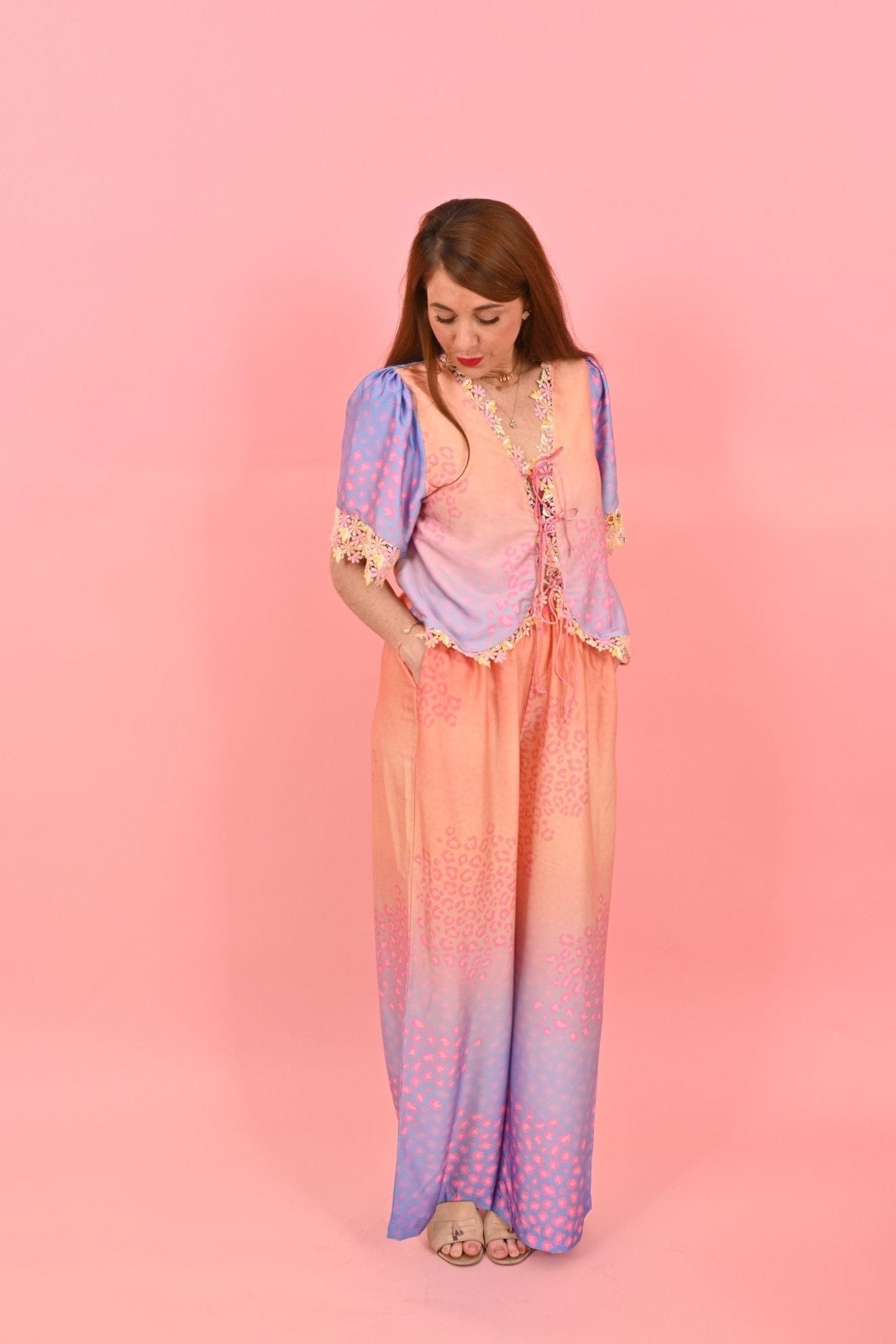 White Hello Trouser Jackomo  Leo Gradient|سروال