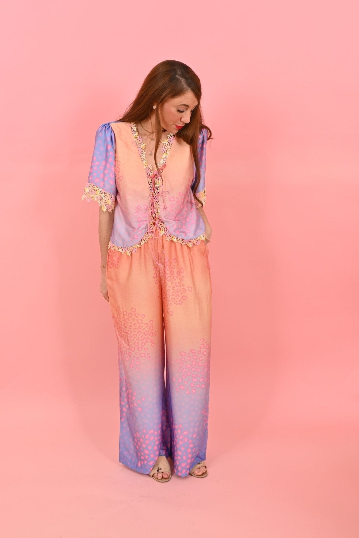 White Hello Trouser Jackomo  Leo Gradient|سروال