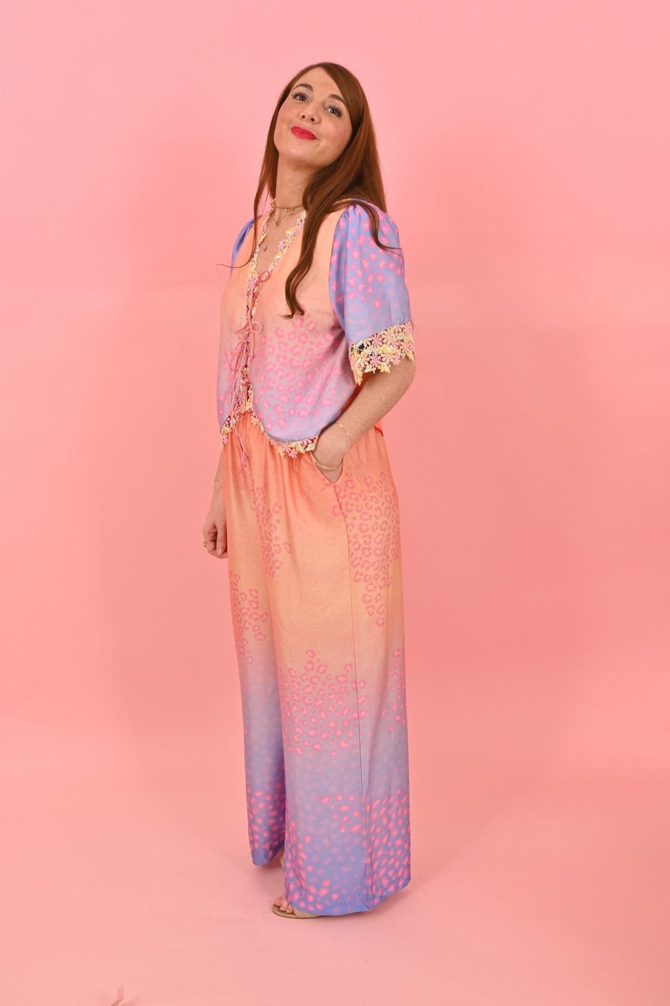 White Hello Trouser Jackomo  Leo Gradient|سروال