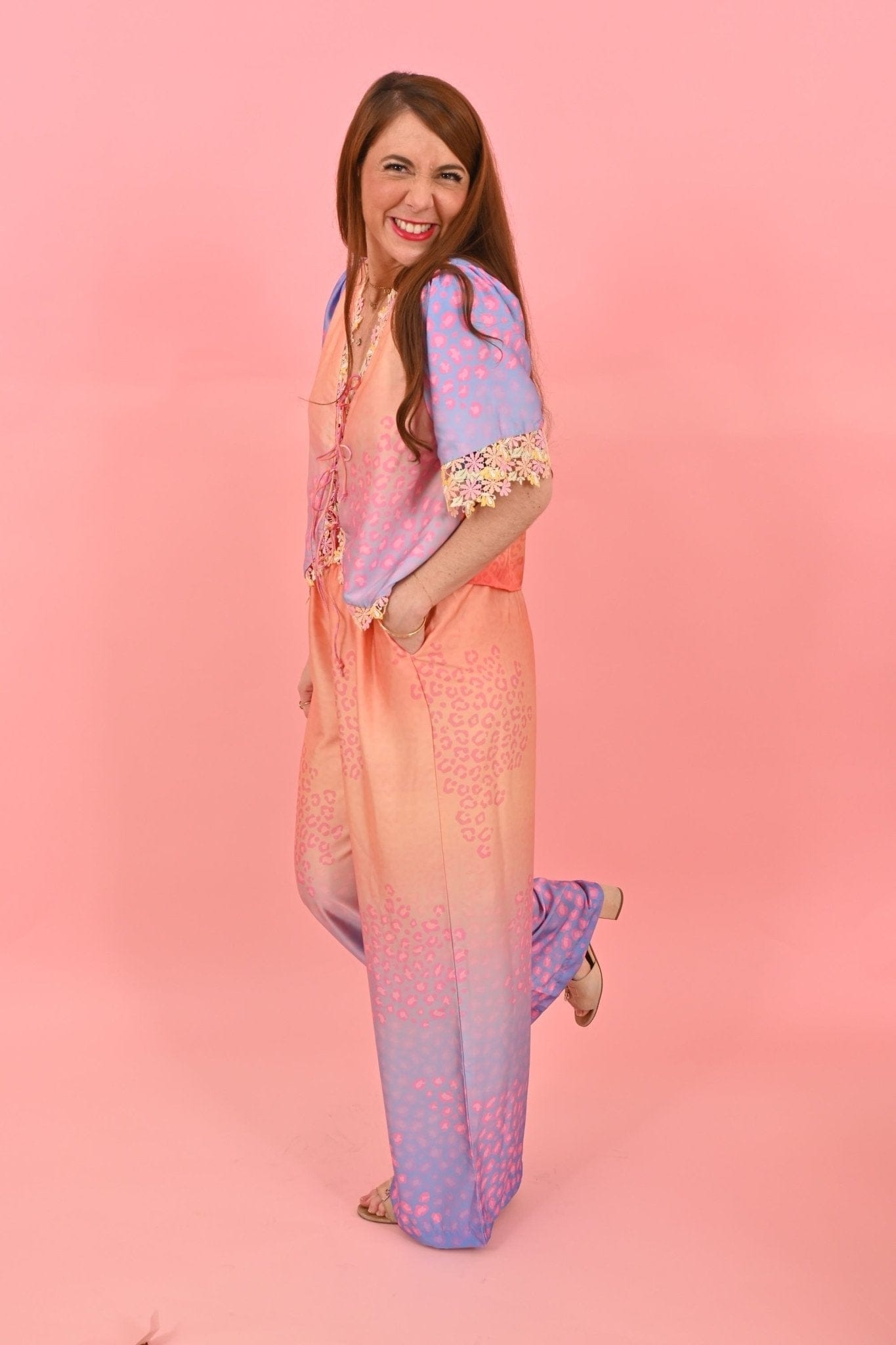 White Hello Trouser Jackomo  Leo Gradient|سروال