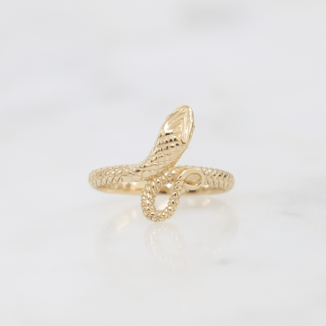 Willow Fine Jewellery 9ct Gold Snake Ring