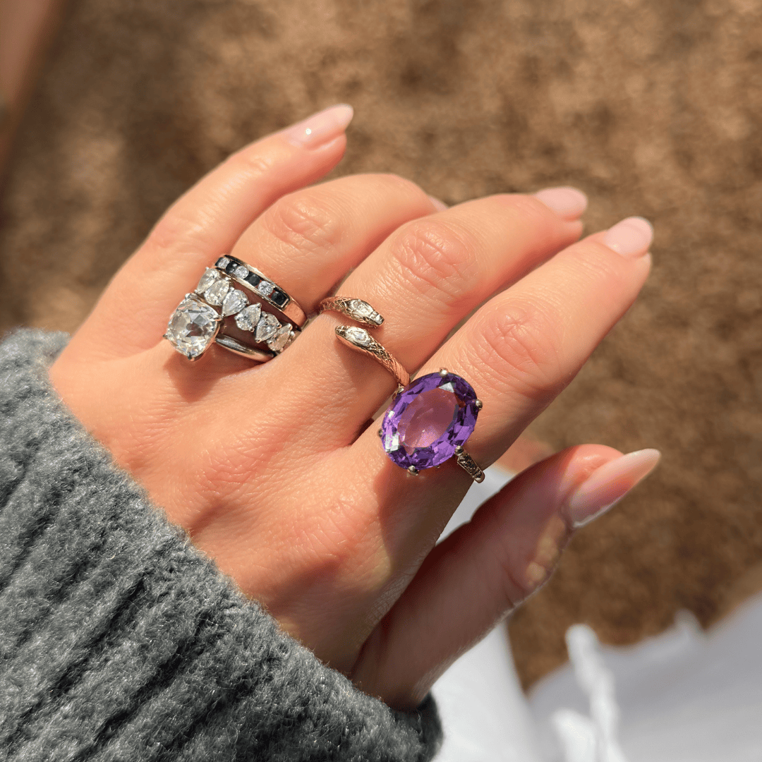 Willow Fine Jewellery 9ct Gold Diamond and Sapphire Eternity Ring