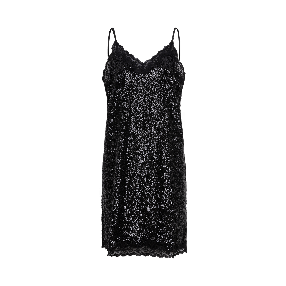 Willow Shimmers Black Slip Dress | فستان النوم - Maison Clad