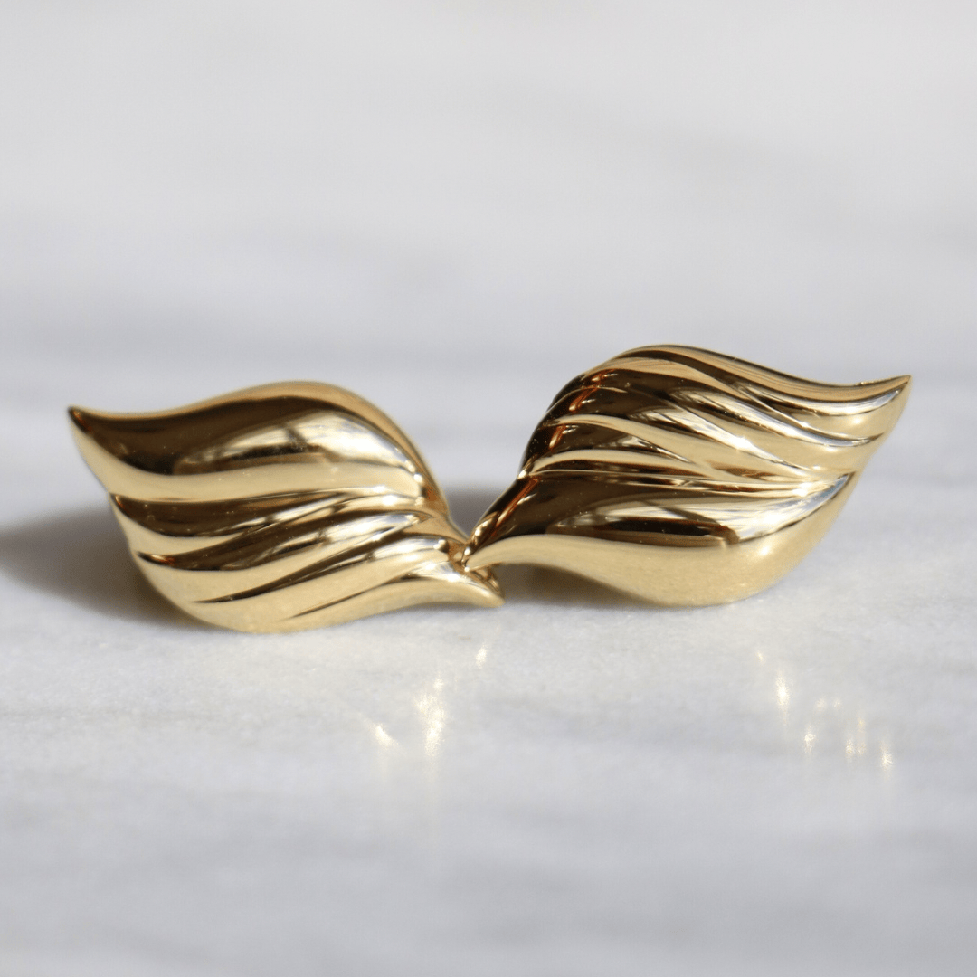 WillowFineJewellery 9ct Gold Vintage Chunky Earrings