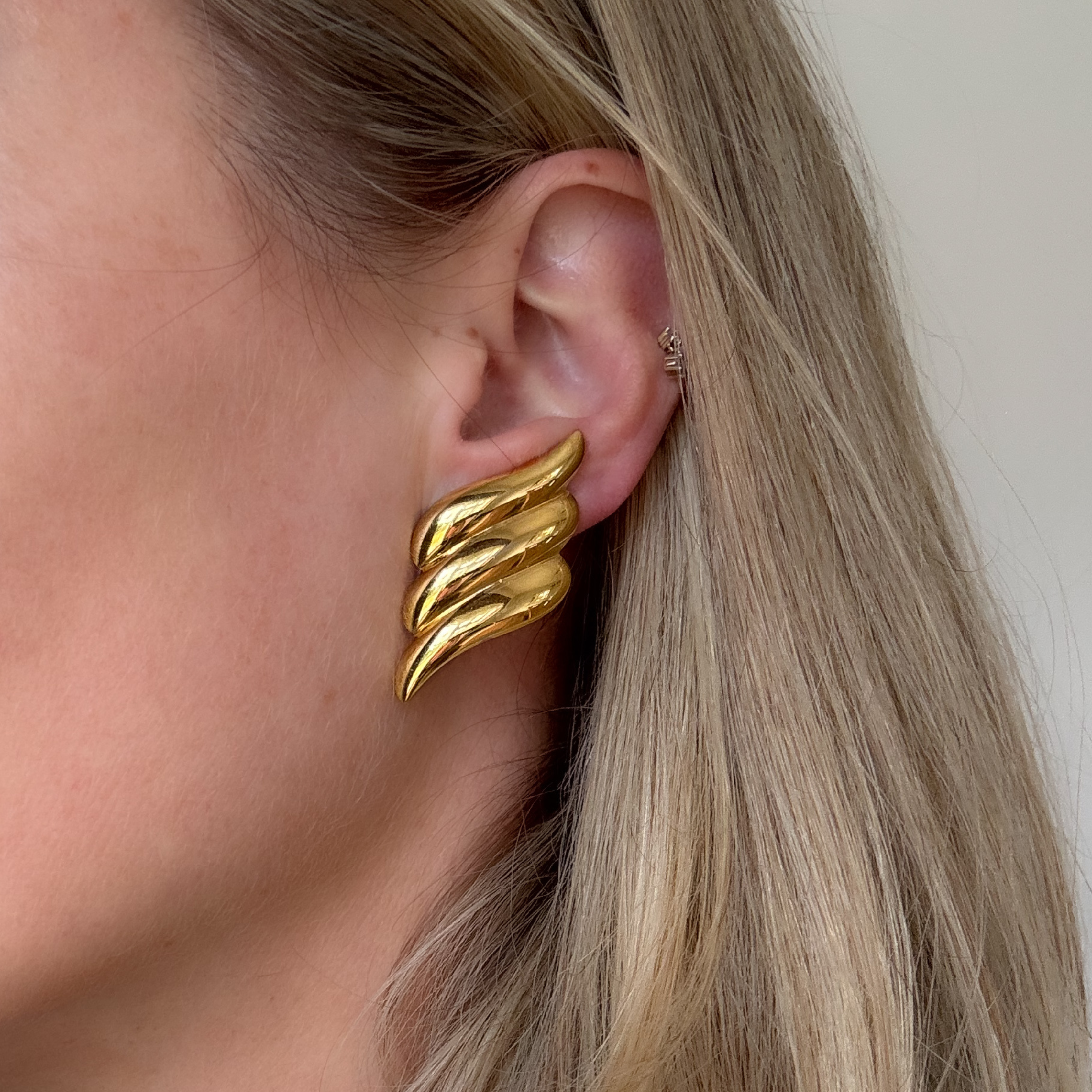 WillowFineJewellery Vintage Gold Wing Earrings