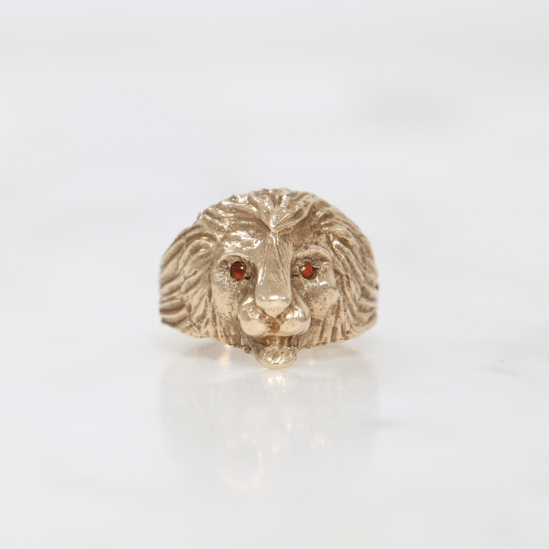 WillowFineJewellery 9ct Gold Lion Ring