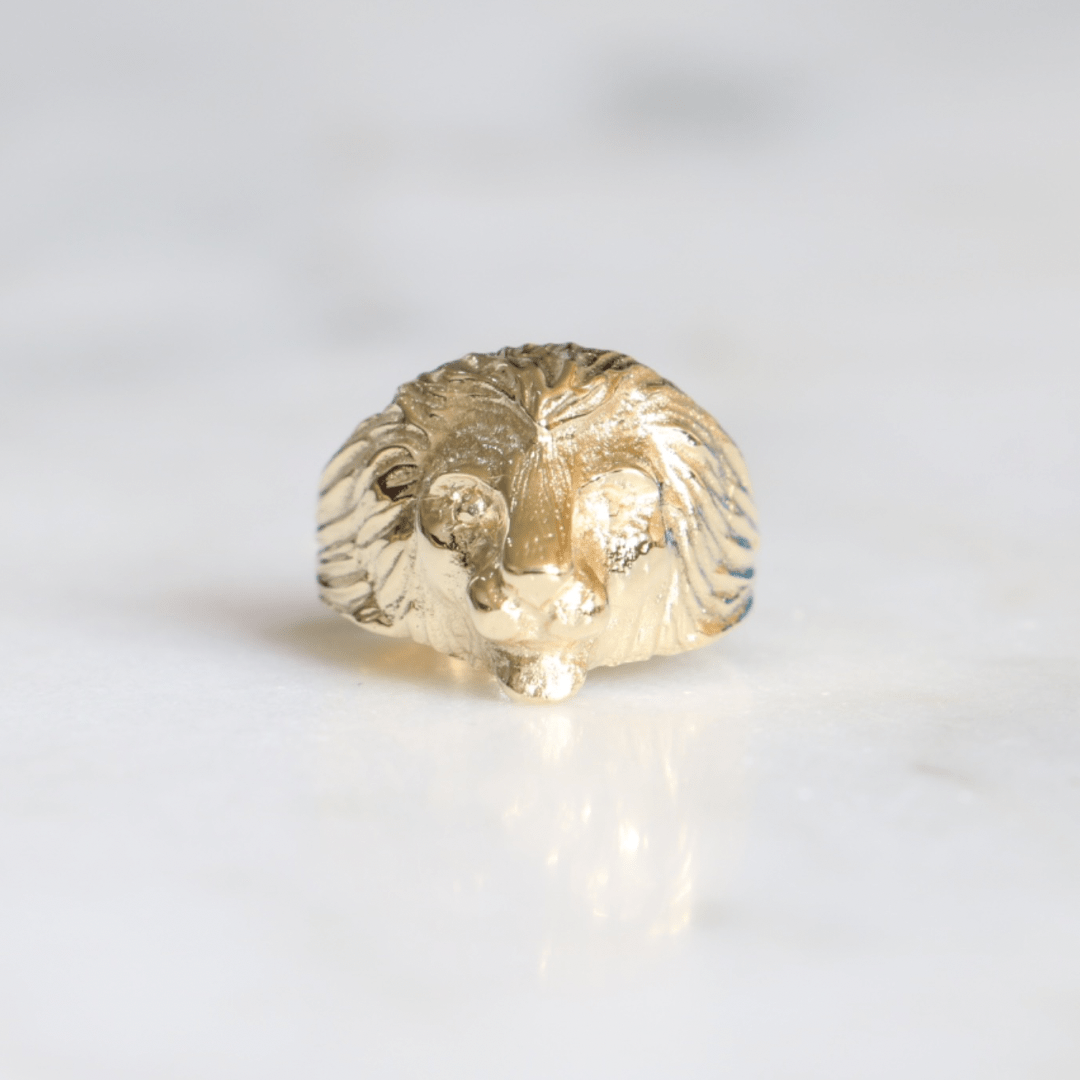 WillowFineJewellery 9ct Gold Lion Ring